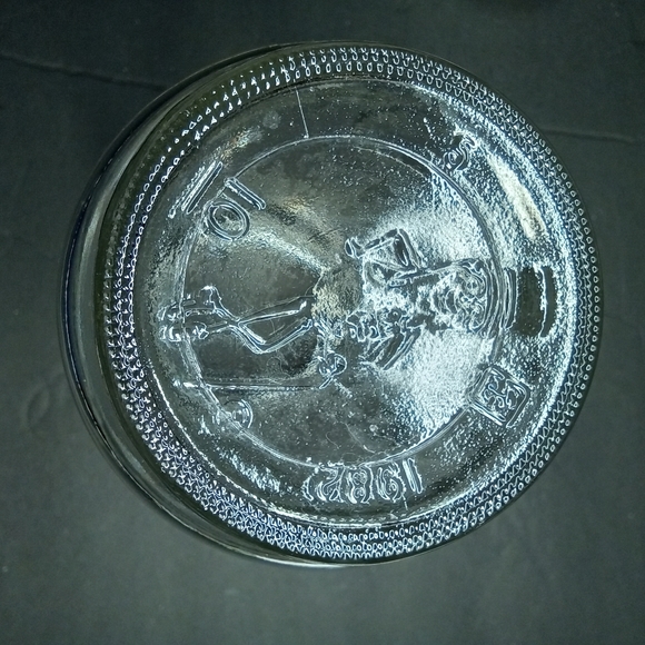 Planters Mr Peanut Glass Apothecary Jar Canister VTG 1982 Wide Pnut Leaf Design - Picture 6 of 12